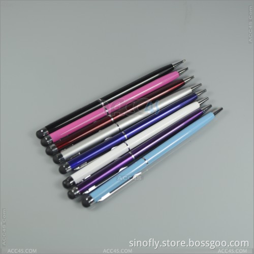 2 in 1 Metal Stylus Touch Pen with Ball Point Pen for iPad iPhone Tablet Mobile Phone and Touch Screen Device (P-STYLEPEN037)